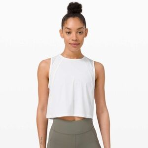 Lululemon Sculpt Cropped Tank (Size 4) in White